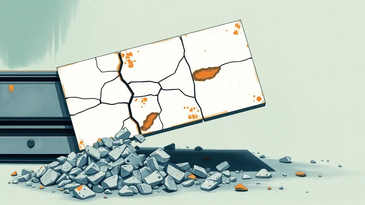 Illustration: A fresh white server tile slides into place, pushing out a cracked and stained tile from a horizontal track.