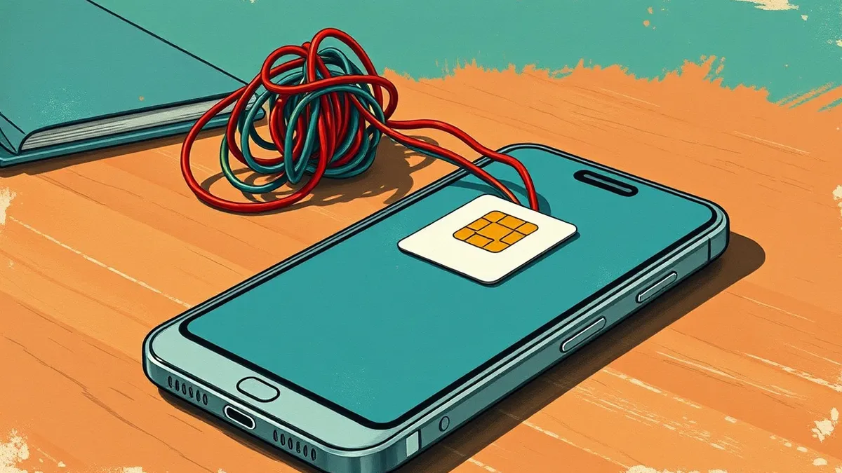 Illustration: A smartphone rests on a wooden table, its screen displaying a generic notification icon.